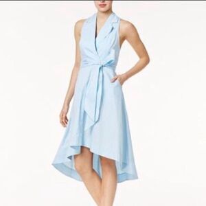 Marled by Reunited Powder Blue High Low Collared Dress